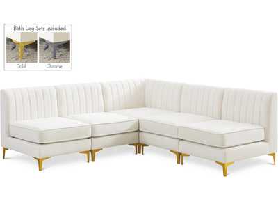 Alina Cream Velvet Modular Sectional