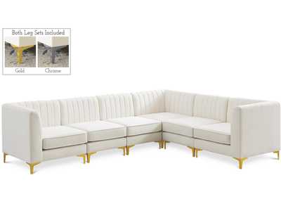 Image for Alina Cream Velvet Modular Sectional