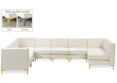 Alina Cream Velvet Modular Sectional