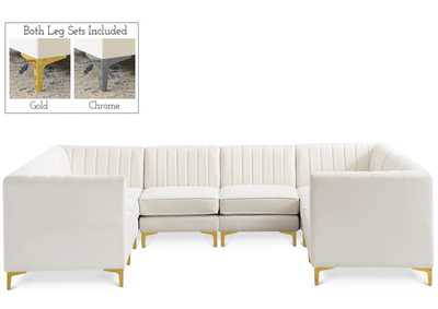 Alina Cream Velvet Modular Sectional