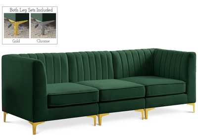 Alina Green Velvet Modular Sectional