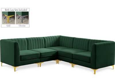 Alina Green Velvet Modular Sectional