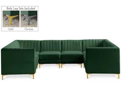 Alina Green Velvet Modular Sectional