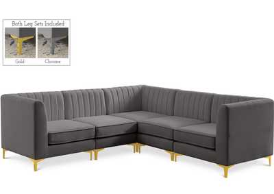 Image for Alina Grey Velvet Modular Sectional