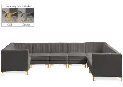 Image for Alina Grey Velvet Modular Sectional