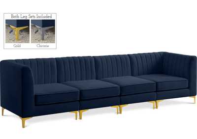 Image for Alina Navy Velvet Modular Sofa