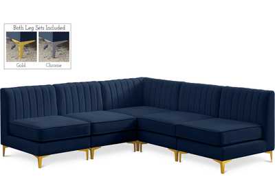 Alina Navy Velvet Modular Sectional