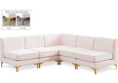 Image for Alina Pink Velvet Modular Sectional