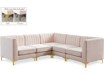 Alina Pink Velvet Modular Sectional