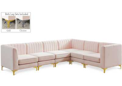 Alina Pink Velvet Modular Sectional