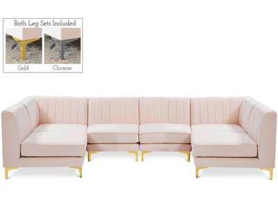 Alina Pink Velvet Modular Sectional