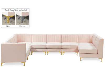 Alina Pink Velvet Modular Sectional