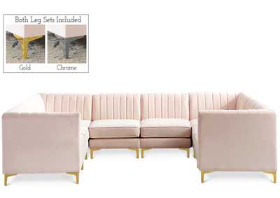 Alina Pink Velvet Modular Sectional