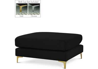 Julia Black Velvet Modular Ottoman