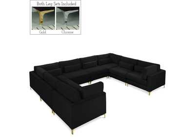 Julia Black Velvet Modular Sectional (8 Boxes)