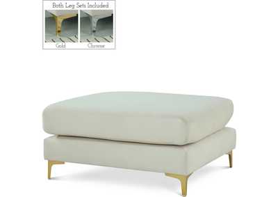 Julia Cream Velvet Modular Ottoman