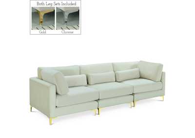 Julia Cream Velvet Modular Sofa (3 Boxes)