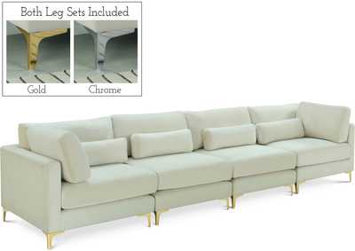 Image for Julia Cream Velvet Modular Sofa (4 Boxes)