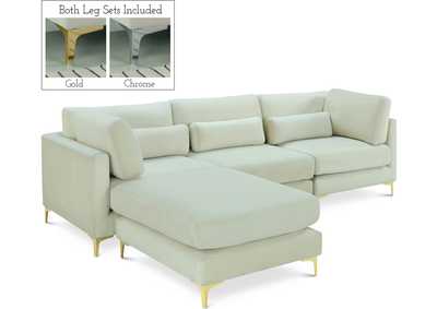 Image for Julia Cream Velvet Modular Sectional (4 Boxes)