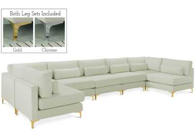 Julia Cream Velvet Modular Sectional (7 Boxes)