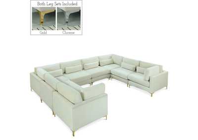 Julia Cream Velvet Modular Sectional (8 Boxes)