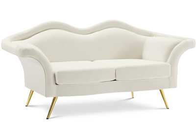 Image for Lips Cream Velvet Loveseat