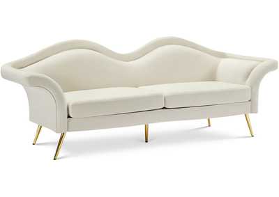 Lips Cream Velvet Sofa