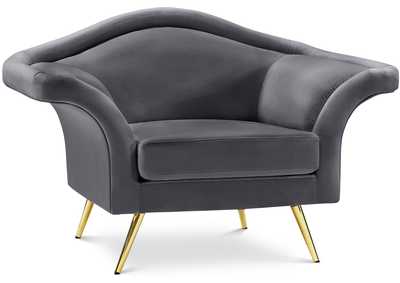 Image for Lips Grey Velvet Chair