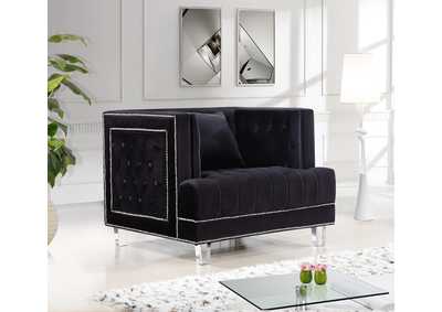 Lucas Black Velvet Chair