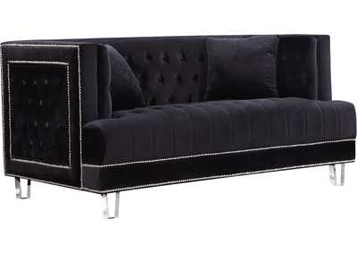 Lucas Black Velvet Loveseat