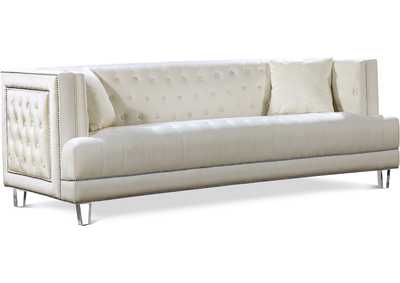 Lucas Cream Velvet Sofa