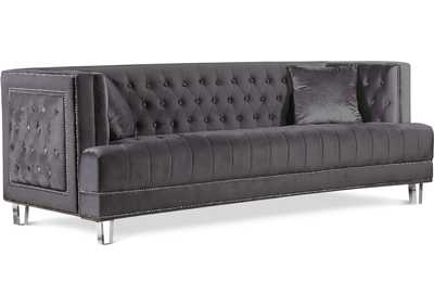 Lucas Grey Velvet Sofa