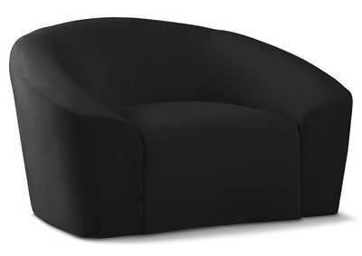 Riley Black Velvet Chair