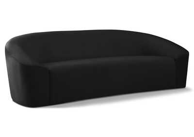 Riley Black Velvet Sofa