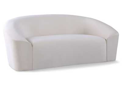 Riley Cream Velvet Loveseat