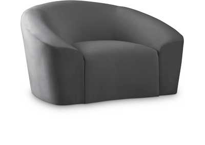 Riley Grey Velvet Chair