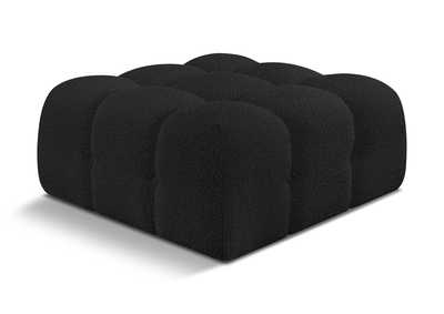 Image for Ames Black Boucle Fabric Ottoman