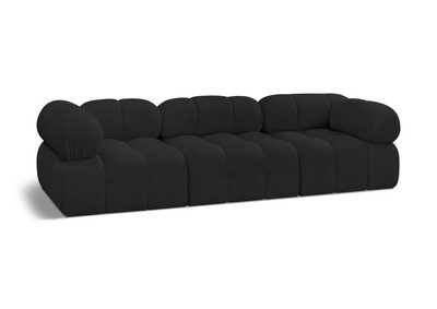 Image for Ames Black Boucle Fabric Modular Sofa