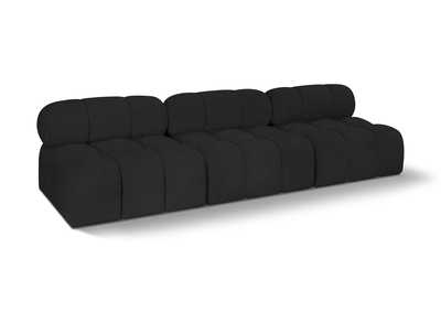 Image for Ames Black Boucle Fabric Modular Sofa