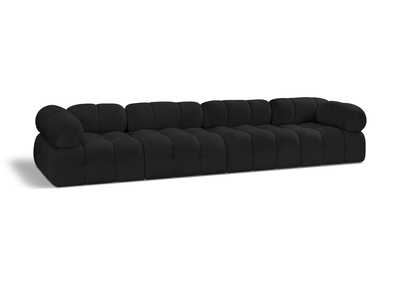 Image for Ames Black Boucle Fabric Modular Sofa