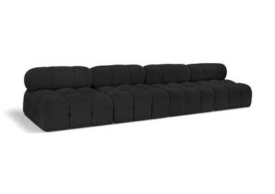 Image for Ames Black Boucle Fabric Modular Sofa