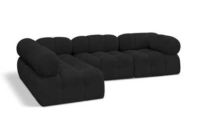 Image for Ames Black Boucle Fabric Modular Sectional