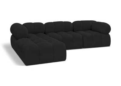 Image for Ames Black Boucle Fabric Modular Sectional