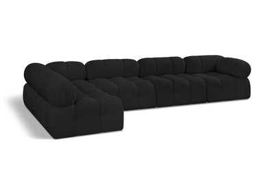 Image for Ames Black Boucle Fabric Modular Sectional