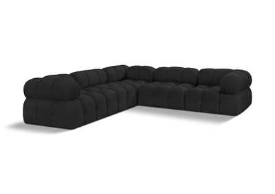 Image for Ames Black Boucle Fabric Modular Sectional