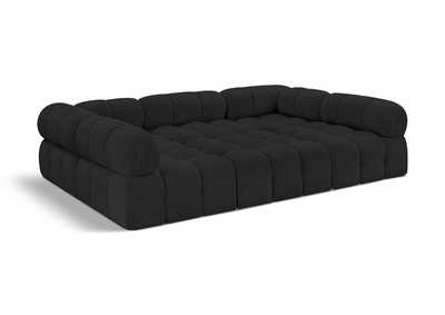 Image for Ames Black Boucle Fabric Modular Sectional
