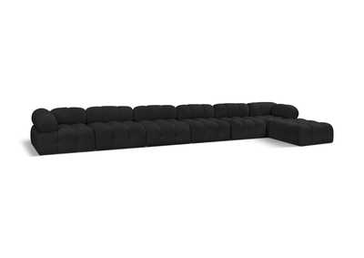 Image for Ames Black Boucle Fabric Modular Sectional
