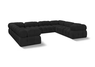 Image for Ames Black Boucle Fabric Modular Sectional