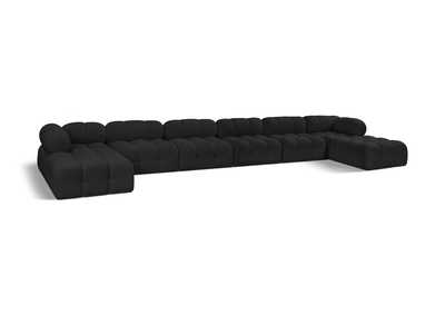 Image for Ames Black Boucle Fabric Modular Sectional