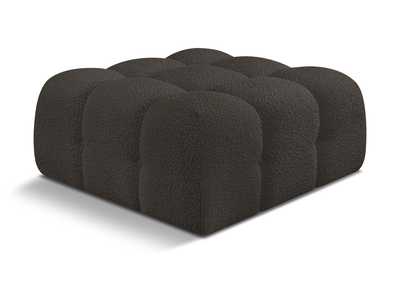 Image for Ames Brown Boucle Fabric Ottoman